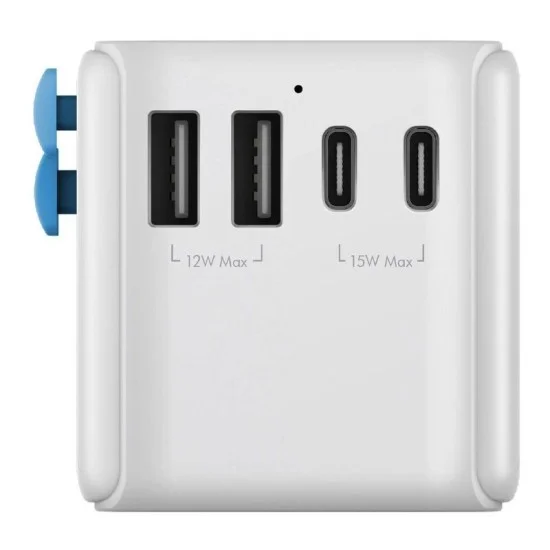 Bazic Gotravel, Universal Travel Adaptor 2A3C 28W - White